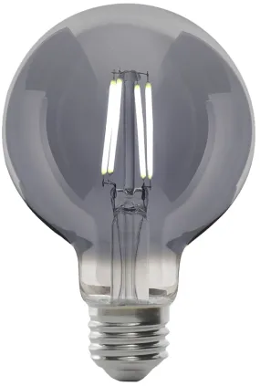 Feit Electric G25/SMK/VG/LED Filament LED Bulb, Globe, G25 Lamp, 25 W Equivalent, E26 Lamp Base, Dimmable, Smoke :EA: QUANTITY: 4