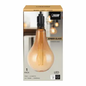 Feit PS50 E26 (Medium) Filament LED Bulb Warm White 60 Watt Equivalence 1 pk