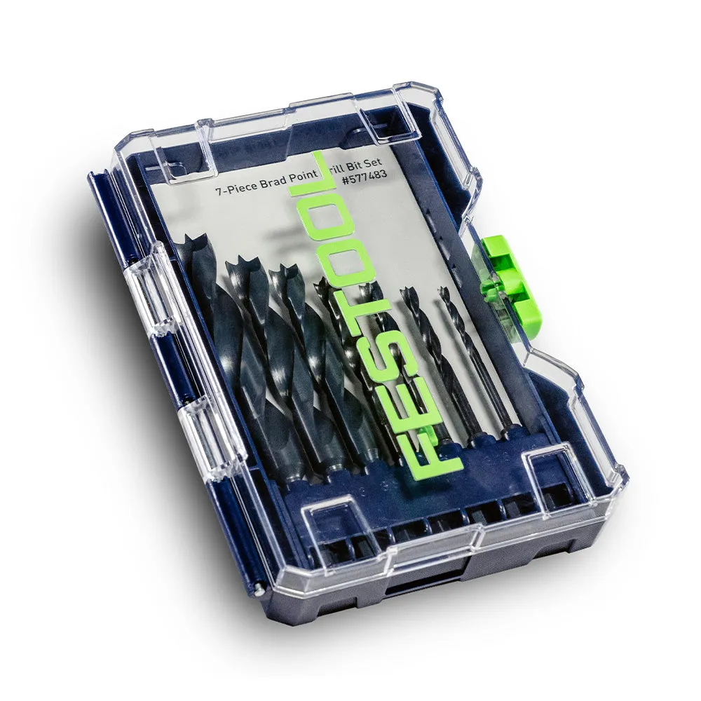 Festool Brad Point Drill Bit Set BKS D 1/8''-1/2'' CE/W/7