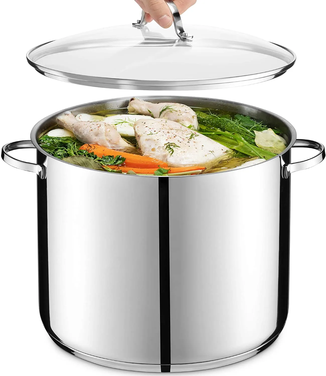 GOURMEX Stainless Steel Induction Stockpot