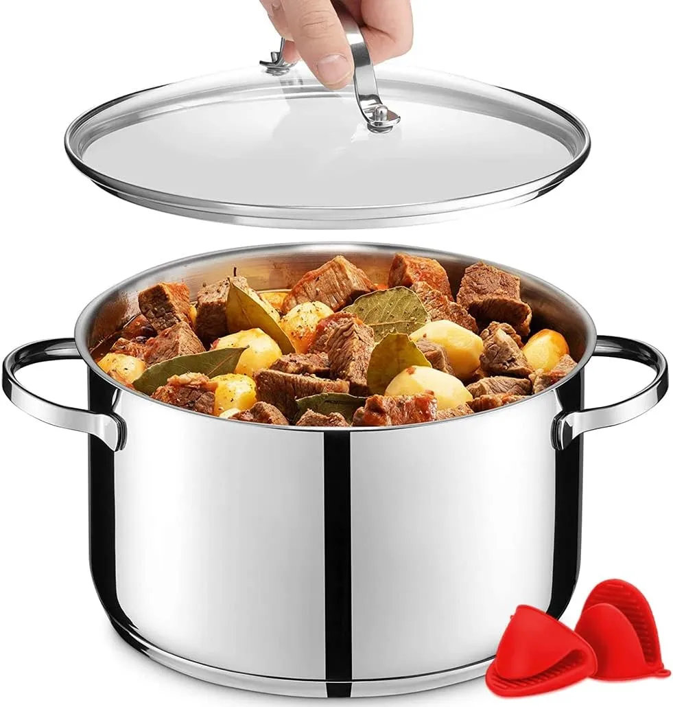 GOURMEX Stainless Steel Induction Stockpot