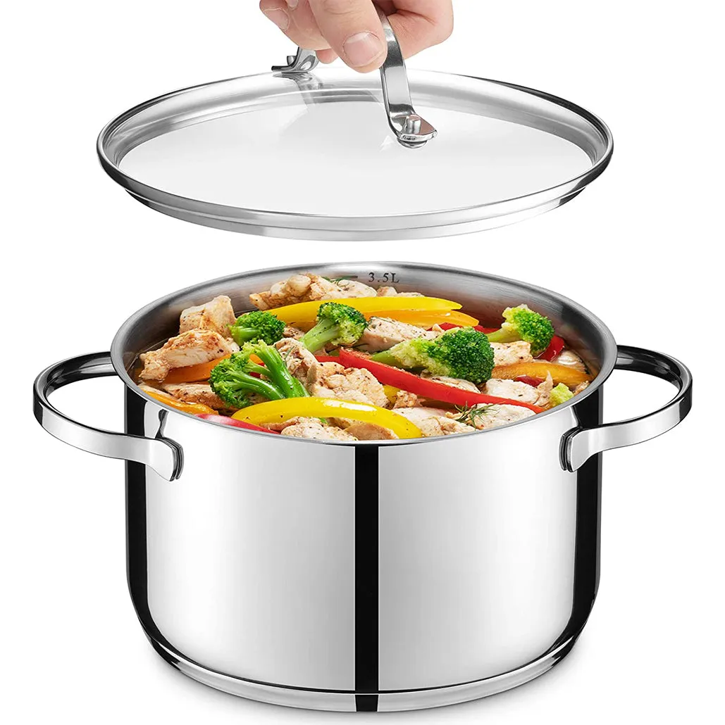 GOURMEX Stainless Steel Induction Stockpot