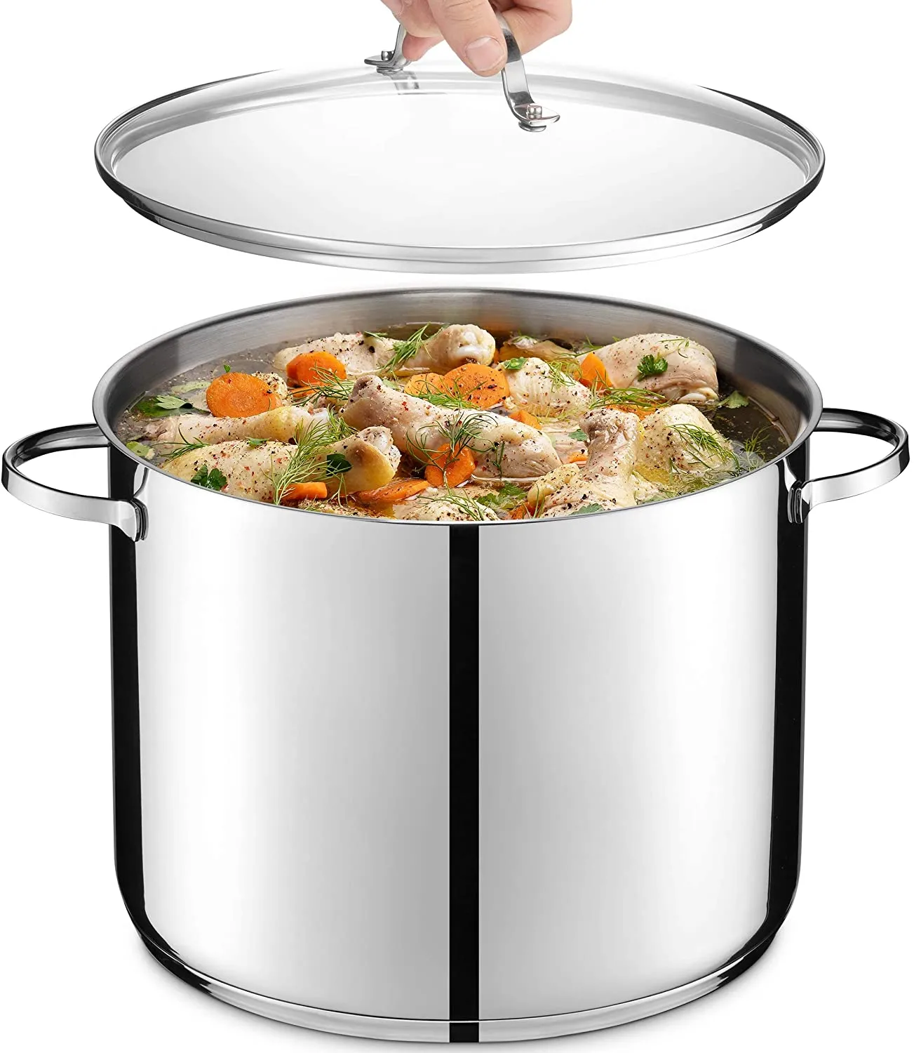 GOURMEX Stainless Steel Induction Stockpot