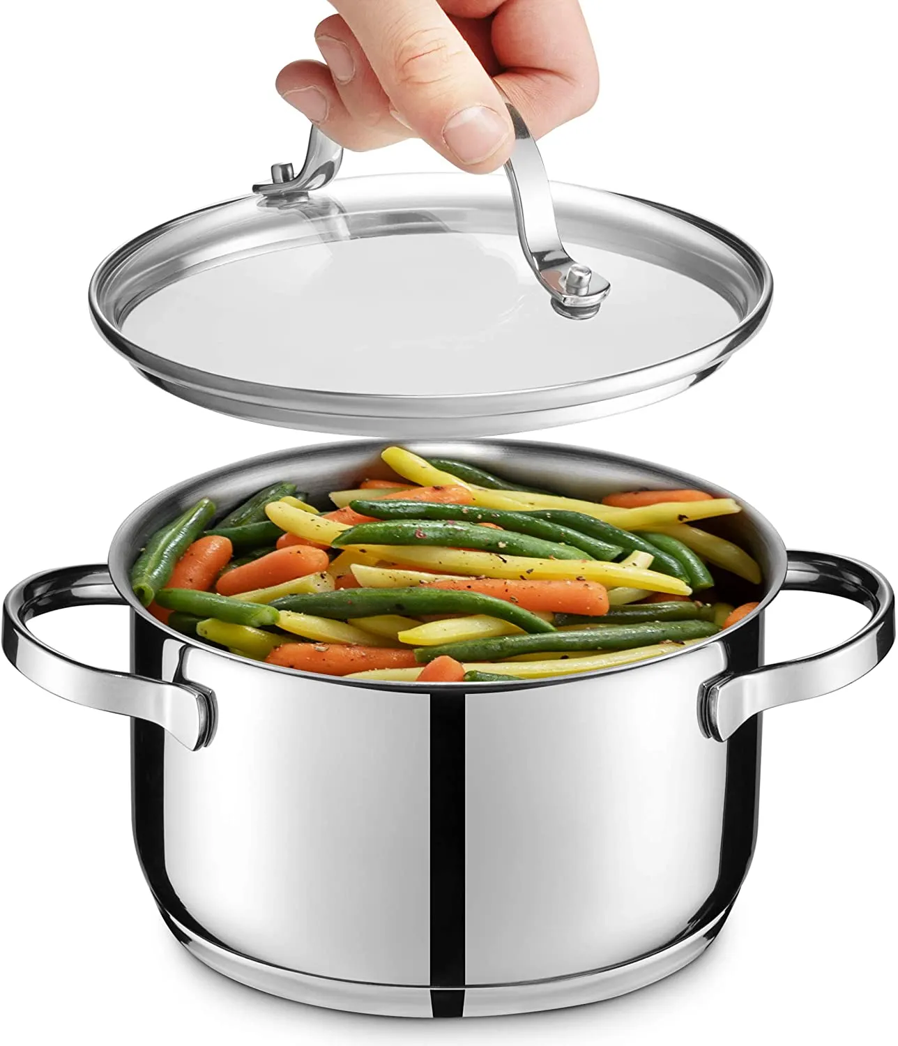 GOURMEX Stainless Steel Induction Stockpot