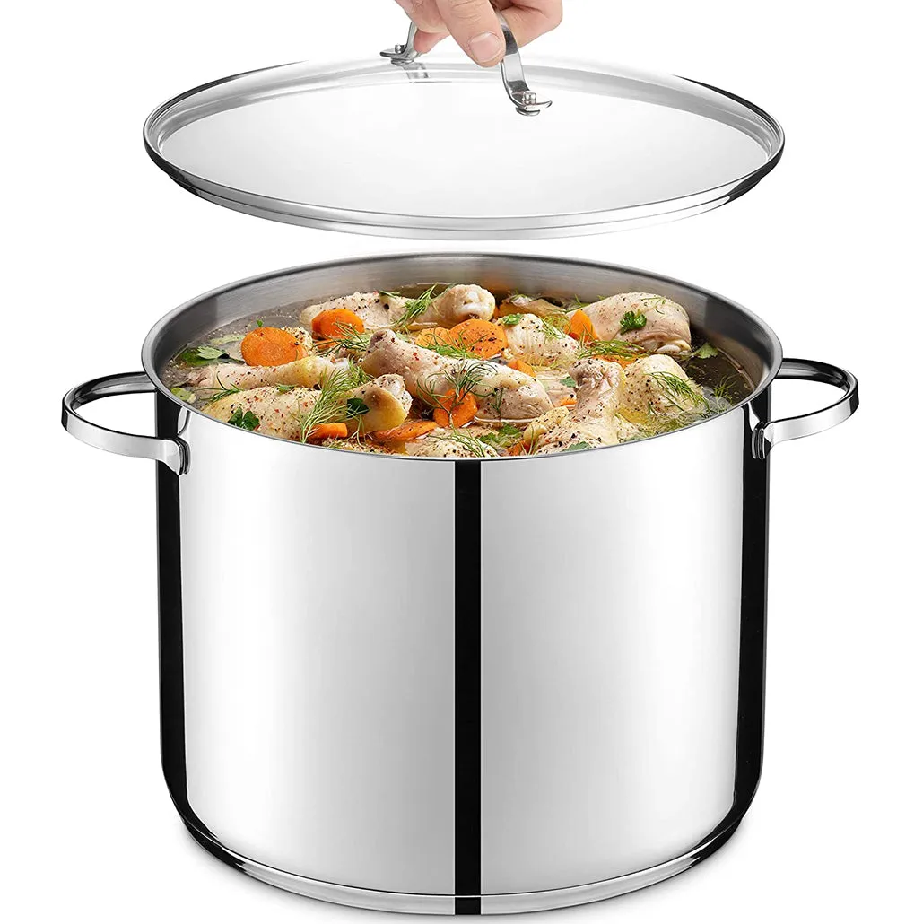 GOURMEX Stainless Steel Induction Stockpot