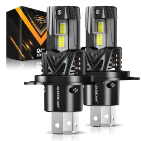 🆕H4/9003 LED Headlight Bulbs Q40 Series Ultra-High Brightness 120W 30000LM 6500K Cool White | 2 Bulbs