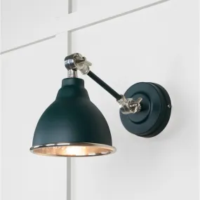 Hammered Nickel Brindley Wall Light in Dingle | From The Anvil