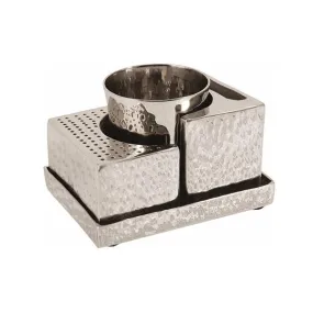 Havdallah Set - Comes Apart - Hammer Work - Silver