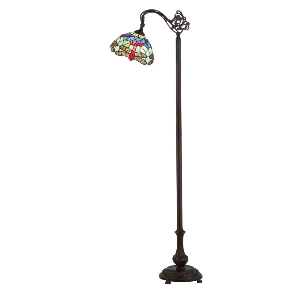 Heidi Tiffany-Style 60" Arched LED Floor Lamp