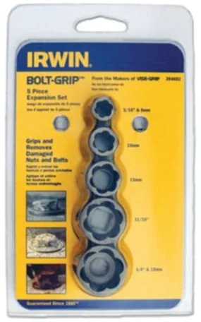 Irwin Bolt-Grip 394002 Expansion Set, 5-Piece, HCS, Specifications: Reverse Spiral Flute :SET: QUANTITY: 1