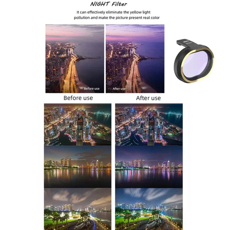 JSR for FiMi X8 mini Drone 8 in 1 UV   CPL   ND8   ND16   ND32   STAR   NIGHT Lens Filter Kit