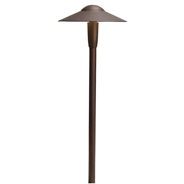 Kichler - 15810AZT27R -LED 2700K Dome Path Light, Textured Architectural Bronze