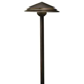 Kichler 16124AGZ27 Round Tiered 2700K LED Path Light Aged Bronze