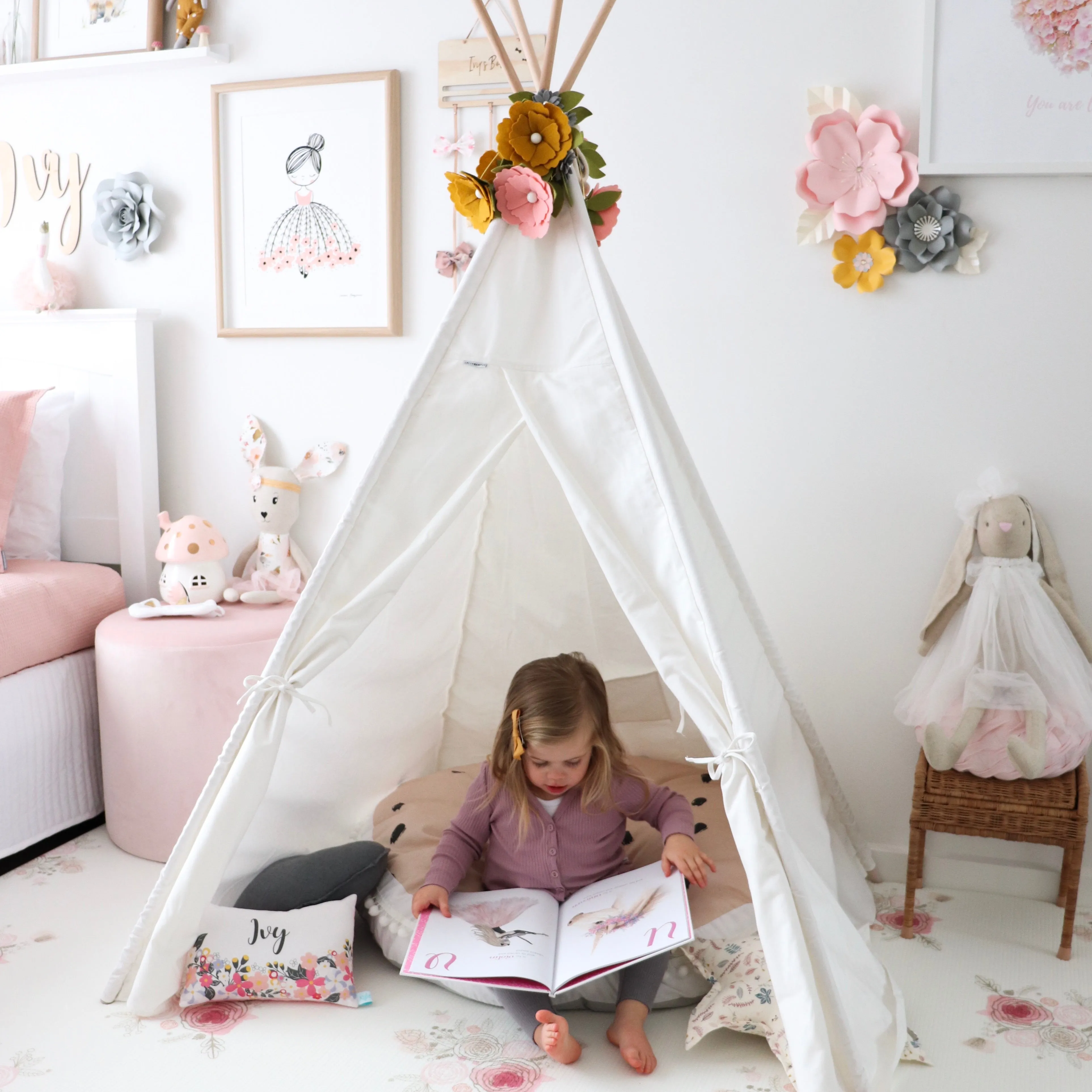 Kids Teepee Tent | White