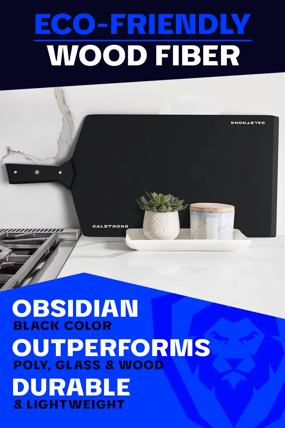 Large Fibre Cutting Board | Infinity Series | Obsidian Black | Dalstrong ©