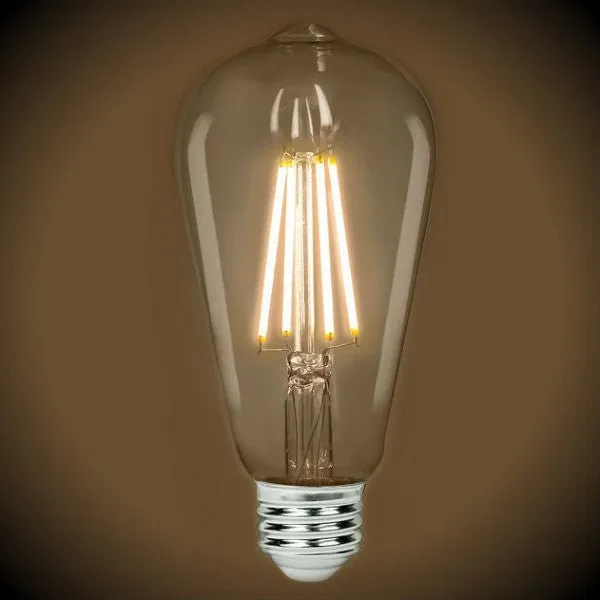 LED Filament Edison Light Bulb - ST19 Vintage - 7 Watt - Clear - 3000K