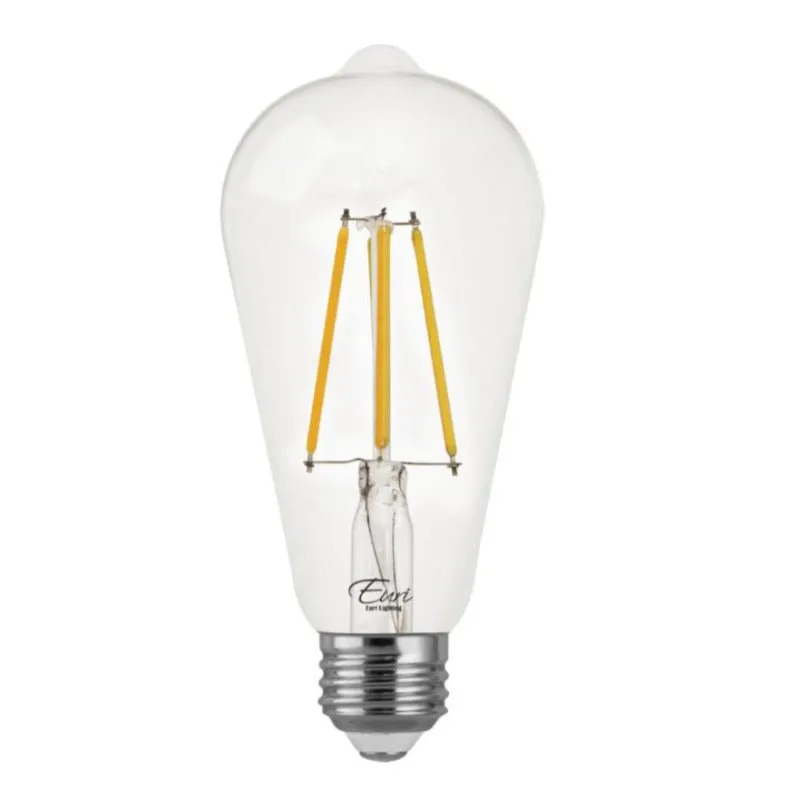 LED Filament Edison Light Bulb - ST19 Vintage - 7 Watt - Clear - 3000K