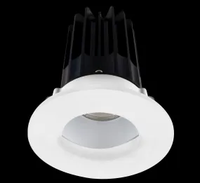 Lotus LED-2-S15W-5CCT-2RRAK-2RWW-24D 2 Inch Round Recessed LED 15 Watt Designer Series - 5CCT Selectable - 1000 Lumen - 24 Degree Beam Spread - Alzak Reflector - Wall Wash Trim