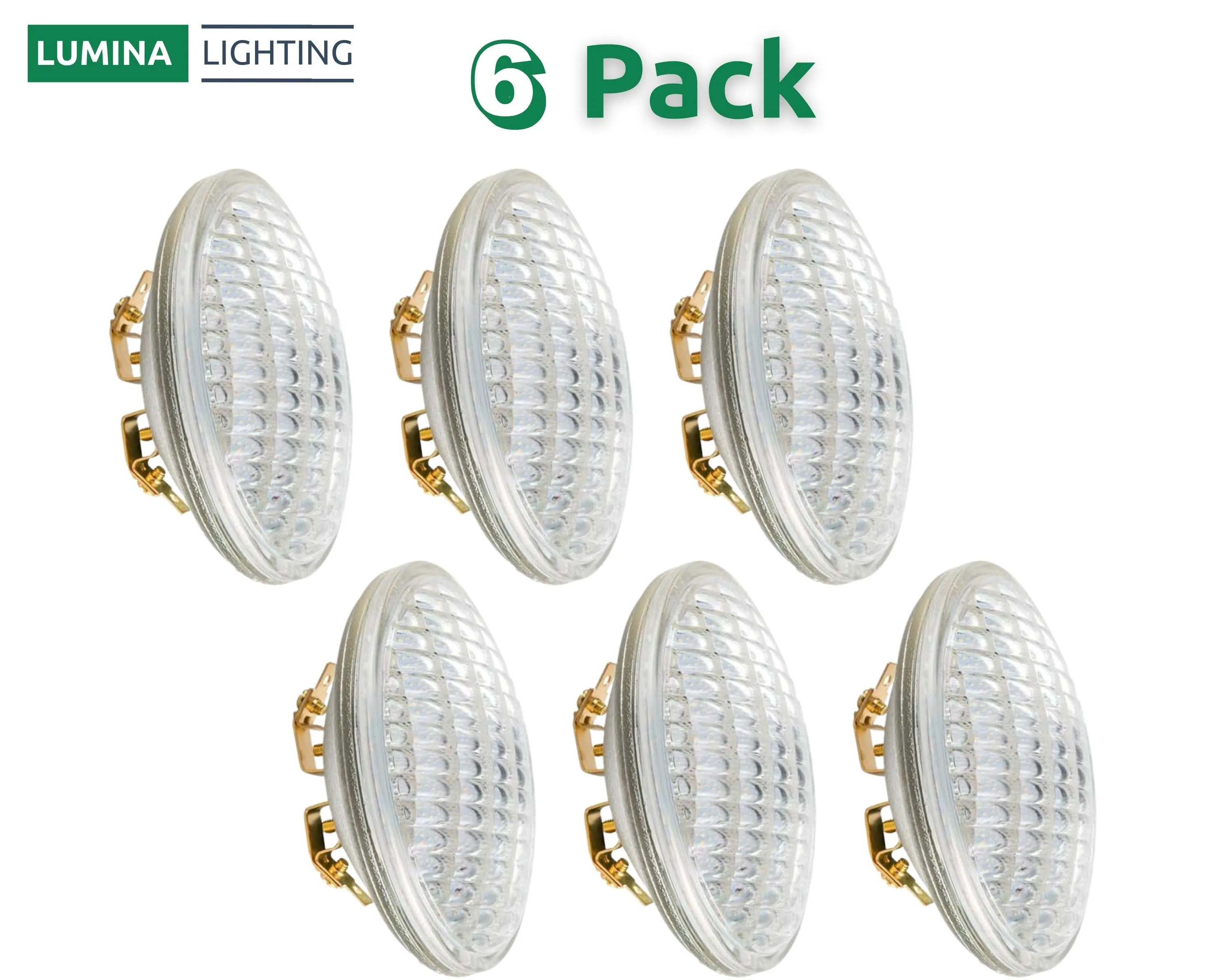 Lumina Lighting® 6W PAR36 LED Bulb | AC/DC 12V 3000K Warm White, 700 Lumens | (6-Pack)