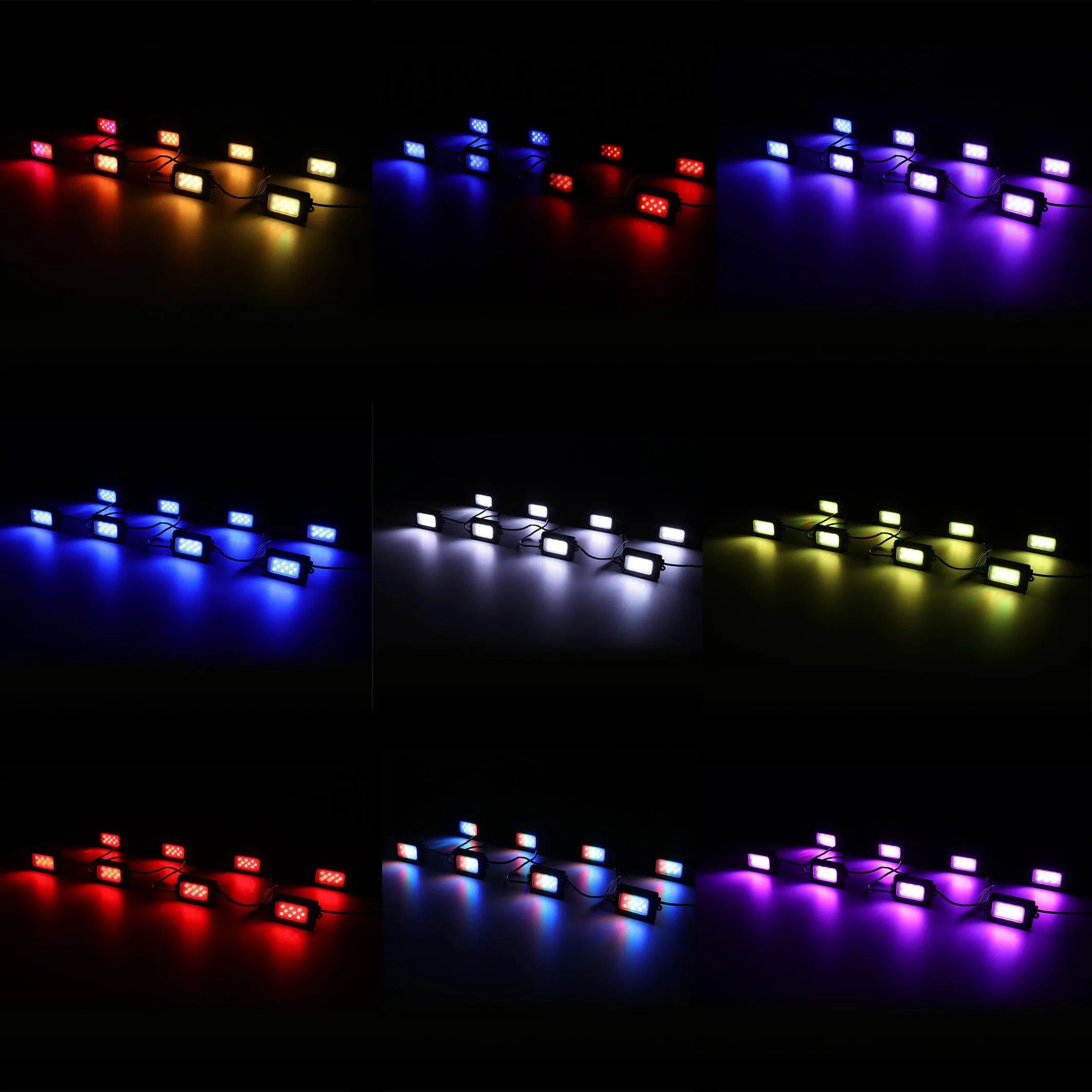 Magic Dream Color RGB LED Rock Lights Kit with Bluetooth APP Control, Multicolor Chasing Neon Underglow Lights