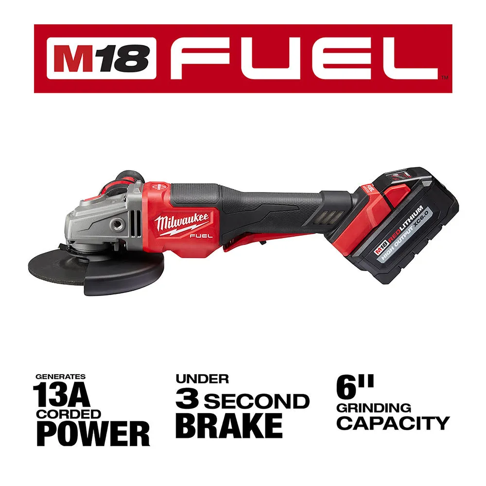 Milwaukee 2980-22 M18 FUEL 4-1/2" 6" GRINDER, PADDLE SWITCH NO-LOCK 2 BATT KIT