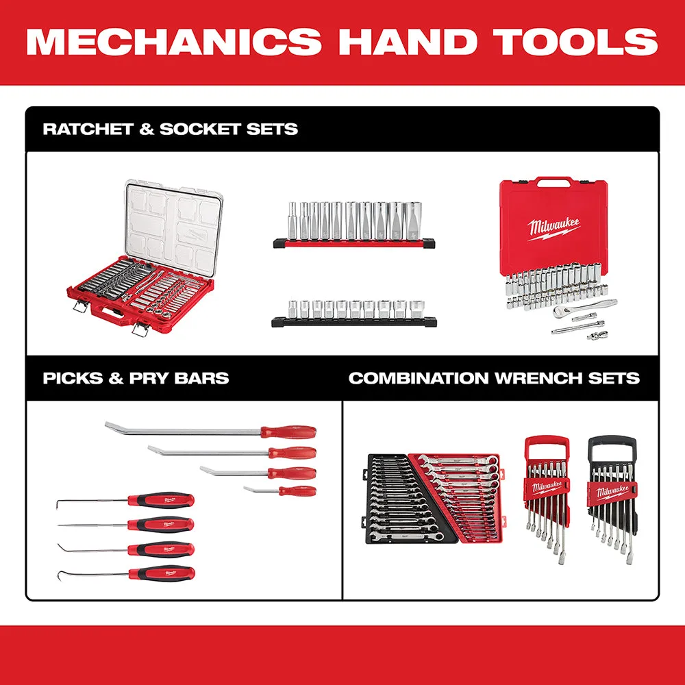 Milwaukee 48-22-9513 Flex Head Ratcheting Metric Combination Wrench Set - 15 PC