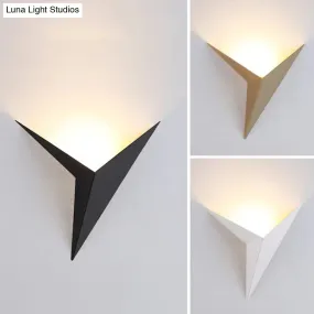 Modern LED Wall Sconce with Simple Triangular Design for Living Room