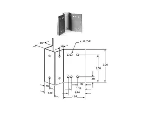 Mounting Brackets For Large Fence Gate (For Posts 2 1/2"- 4") - Pair Of 2