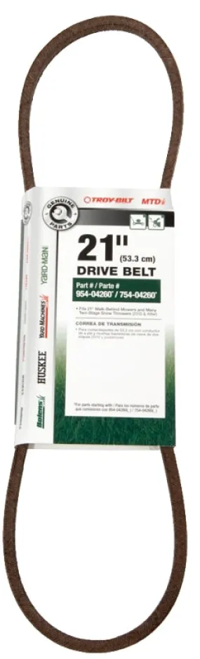 MTD 490-501-M005 Drive Belt, 34.13 in L, 3/8 in W :EA: QUANTITY: 1