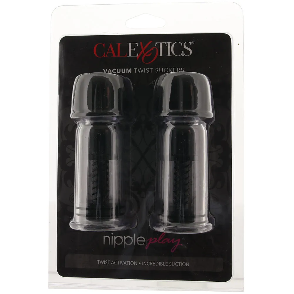 nipple play Vacuum Twist Suckers in Black