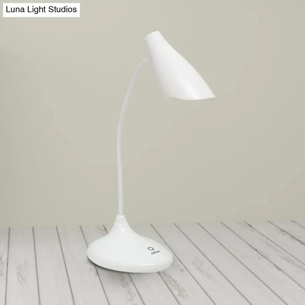 Nordic Bell-shaped LED Desk Lamp: Touch-Sensitive with USB Charging Port, Blue/Green/Pink/White