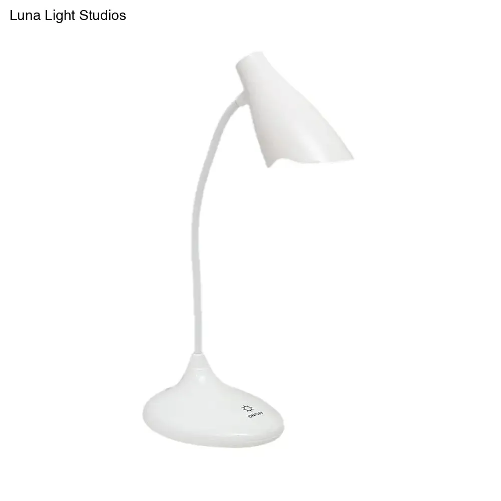 Nordic Bell-shaped LED Desk Lamp: Touch-Sensitive with USB Charging Port, Blue/Green/Pink/White