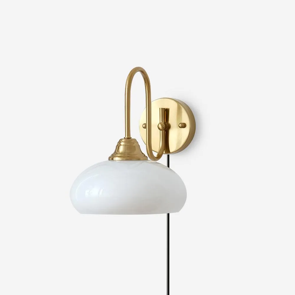 Nova Brass Plug In Wall Light