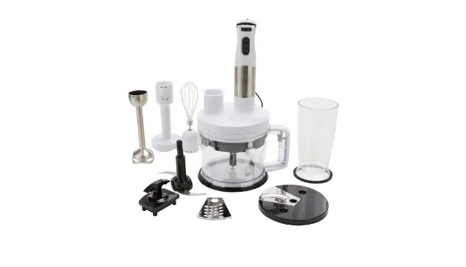 PRICE DROP: Wolfgang Puck 7-in-1 Immersion Blender with 12-Cup Food Processor (Open Box) - Ships Quick!