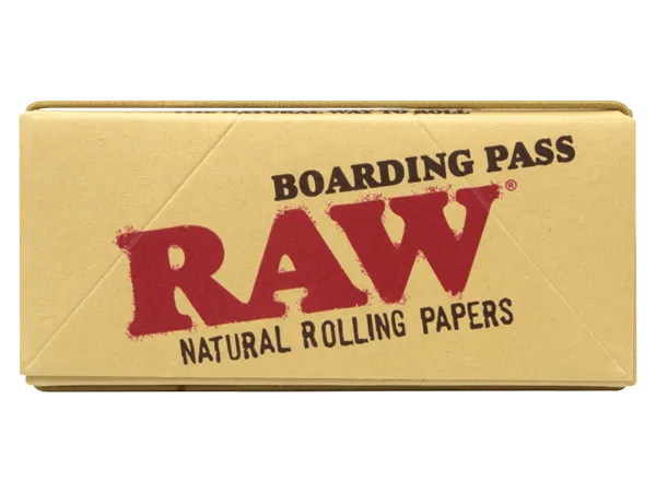 RAW Pocket Rolling Tray with Shredder - Boarding Pass