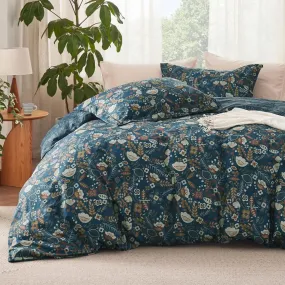 Reversible Floral Duvet Cover Set