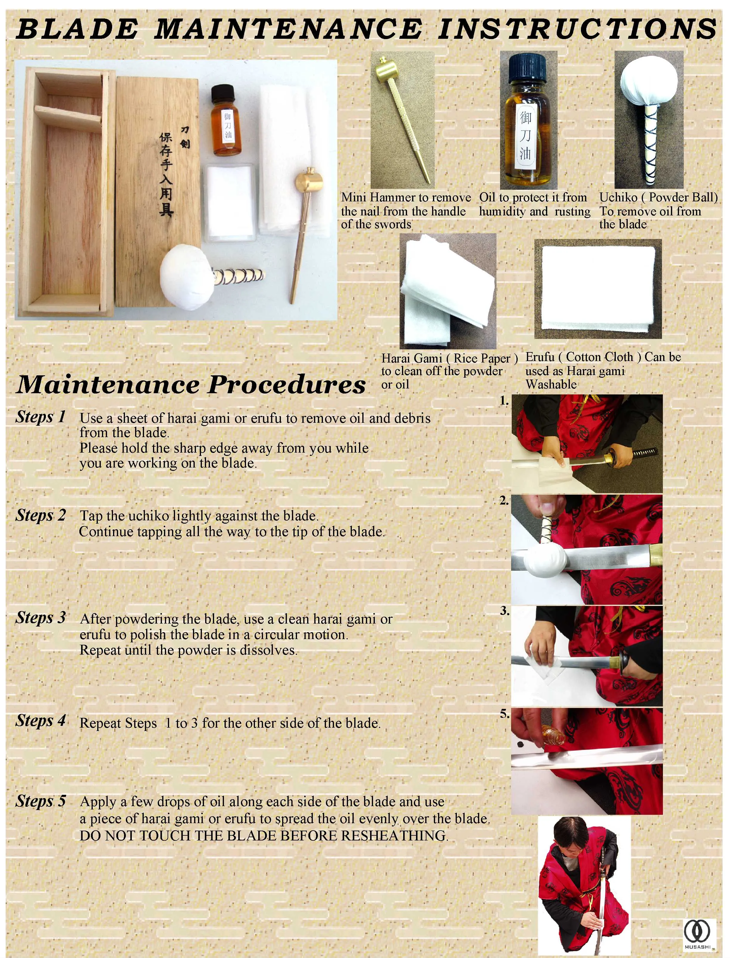 Samurai Sword Maintenance Kit