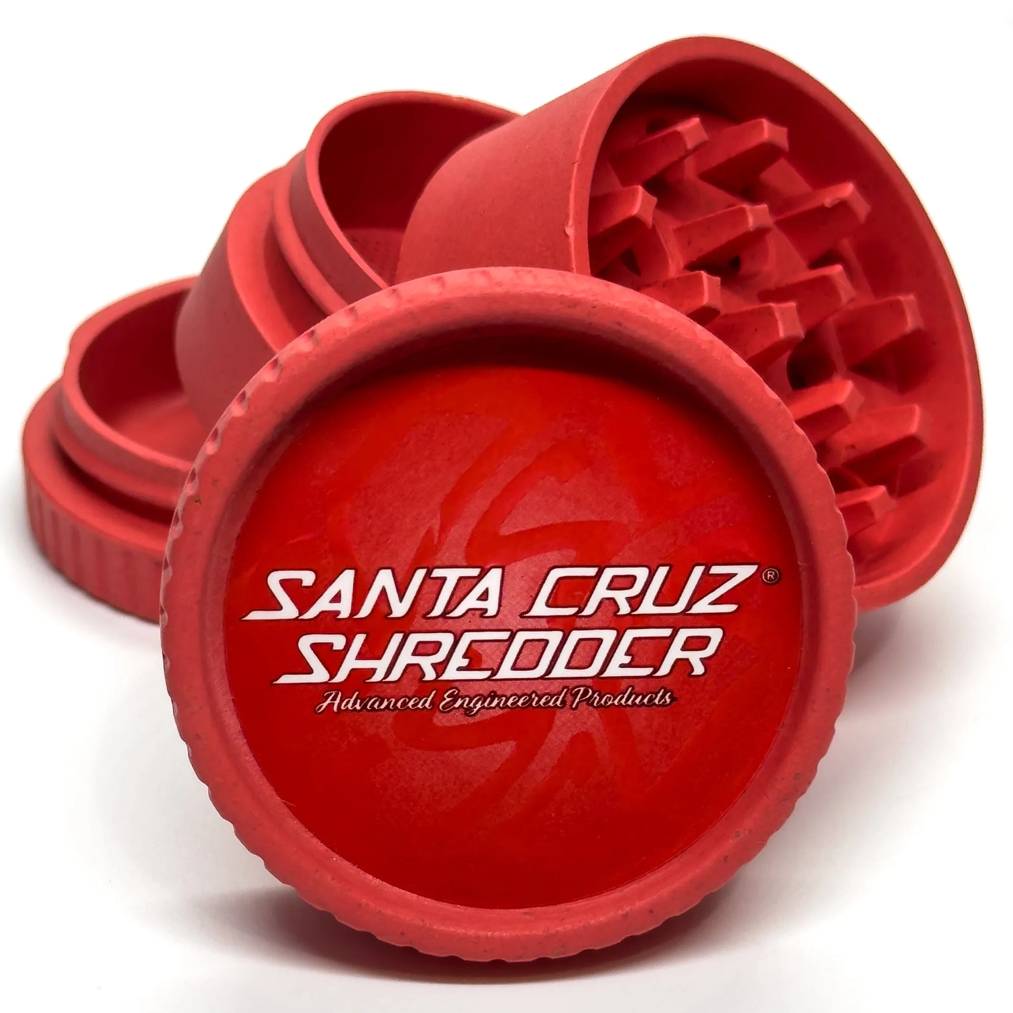 Santa Cruz Shredder - Hemp Grinder - 4 Piece - Red