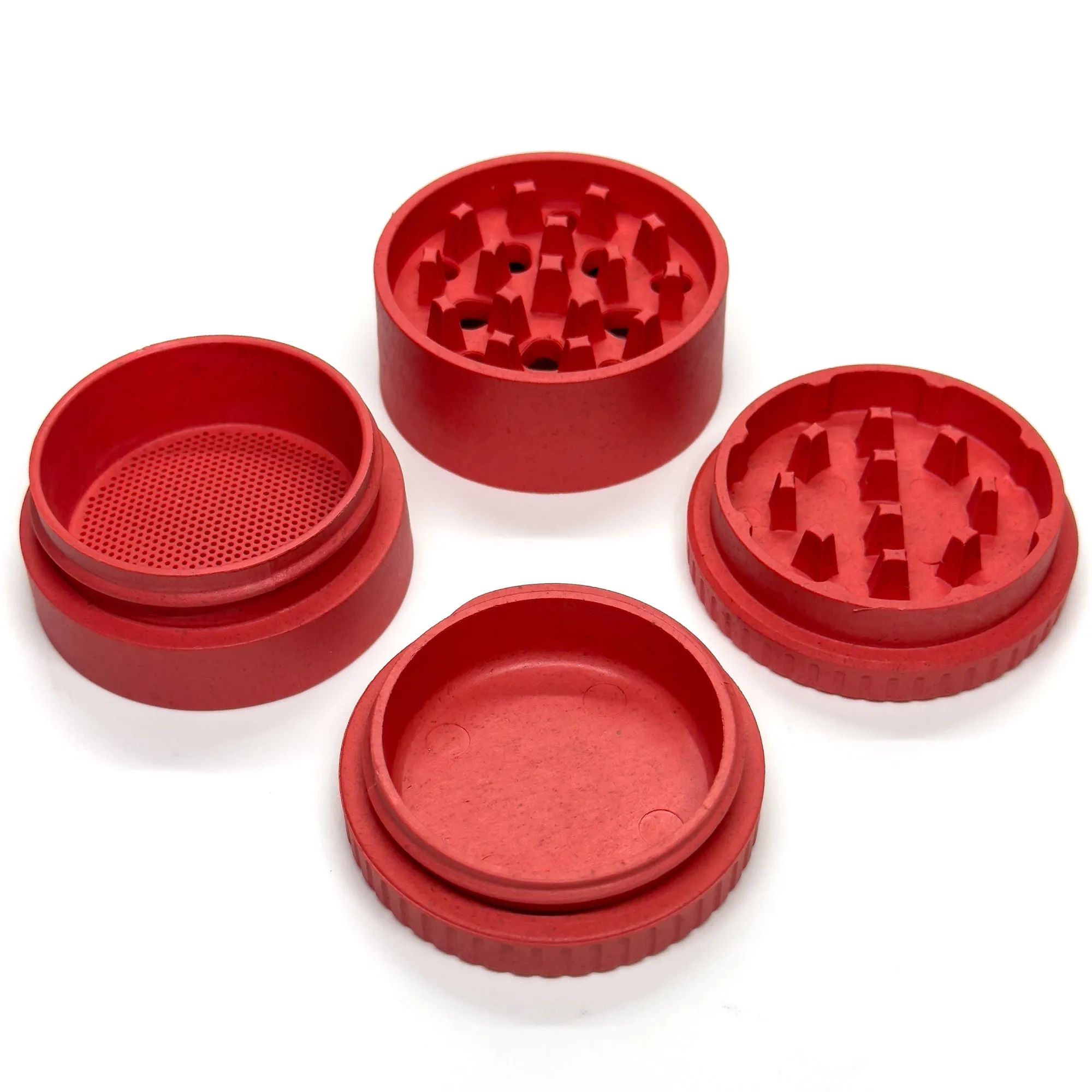 Santa Cruz Shredder - Hemp Grinder - 4 Piece - Red