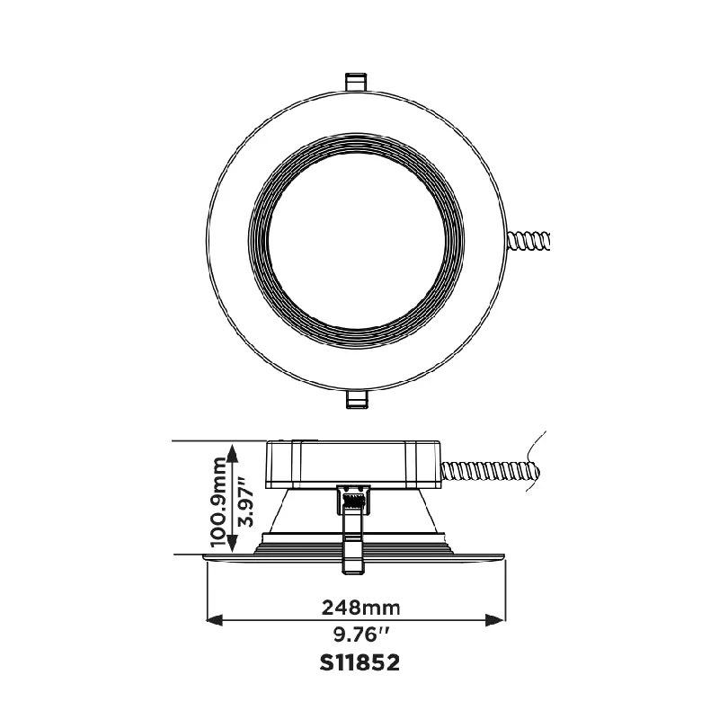 Satco S11852 8" 22W Commercial LED Downlight, CCT Selectable