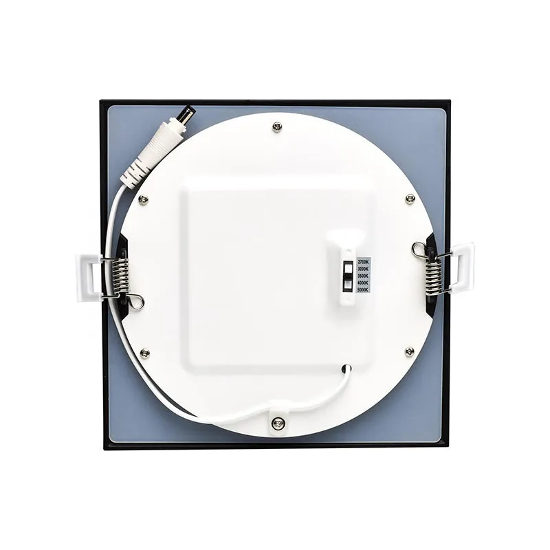 Satco S11877 6" 12W LED Square Direct Wire Edge-Lit Downlight, CCT Selectable