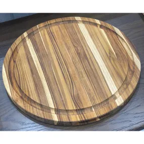 SCANDI Edge grain round reversible board w/ juice canal