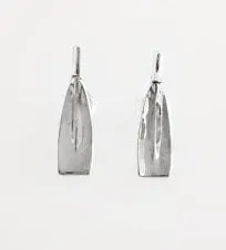 Small Rowing Oar Blades Post Earrings by Rubini Jewelers