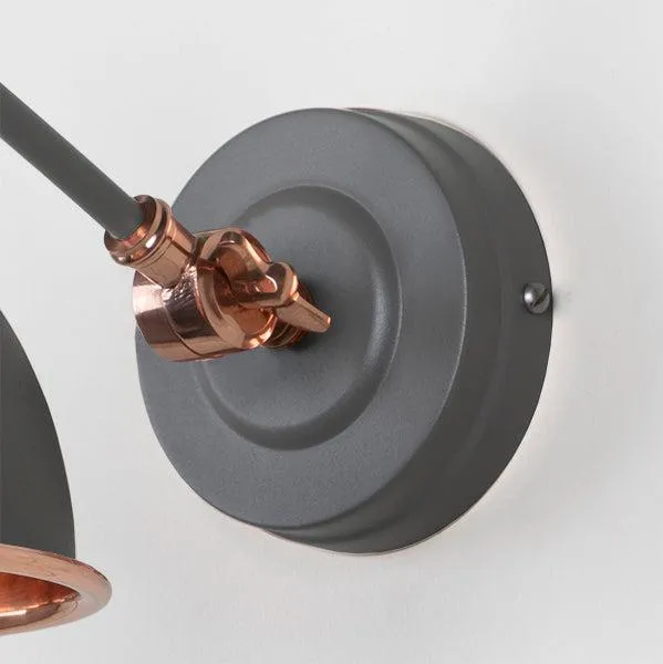 Smooth Copper Brindley Wall Light in Bluff | From The Anvil