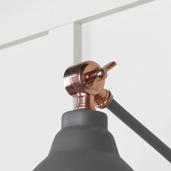 Smooth Copper Brindley Wall Light in Bluff | From The Anvil