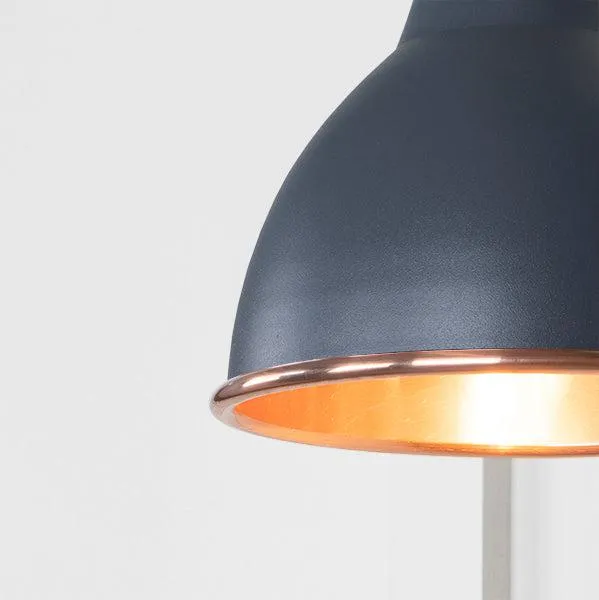 Smooth Copper Brindley Wall Light in Slate | From The Anvil