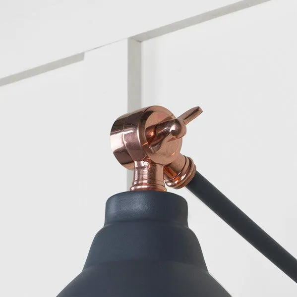 Smooth Copper Brindley Wall Light in Slate | From The Anvil