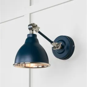 Smooth Nickel Brindley Wall Light in Dusk | From The Anvil