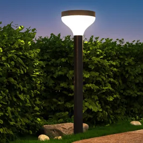 Solar Garden LED Path Lights, Round, Lotus, Dusk To Dawn