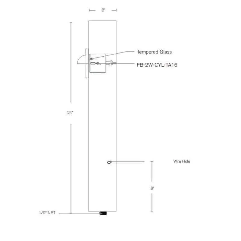 SPJ Lighting SPJ-GDG-24-EB 2W LED Contemporary Bollard 12V